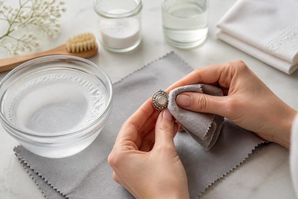 découvrez des méthodes délicates et efficaces pour nettoyer vos bijoux en argent sans les abîmer, en préservant leur éclat et leur beauté naturelle.